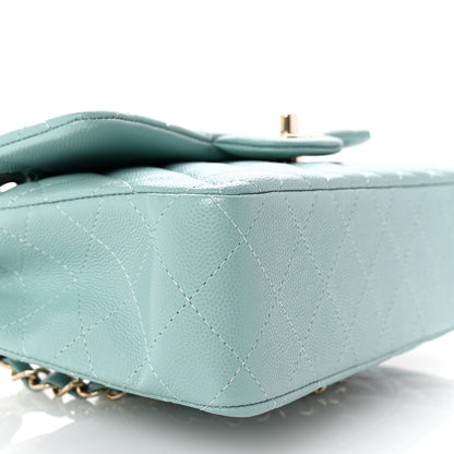 Chanel Caviar Quilted Small Double Flap Light Blue 9 of 10