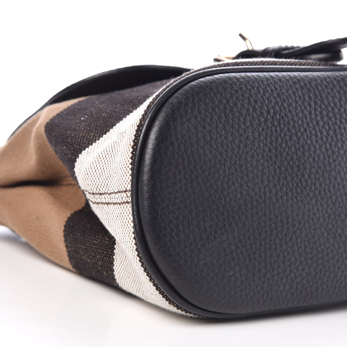 Mega Check Grainy Calfskin Small Gowan Messenger Bag Black