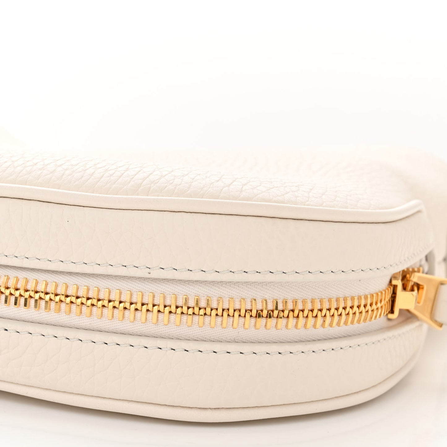Pebbled Calfskin Monarch Hobo Bag Chalk