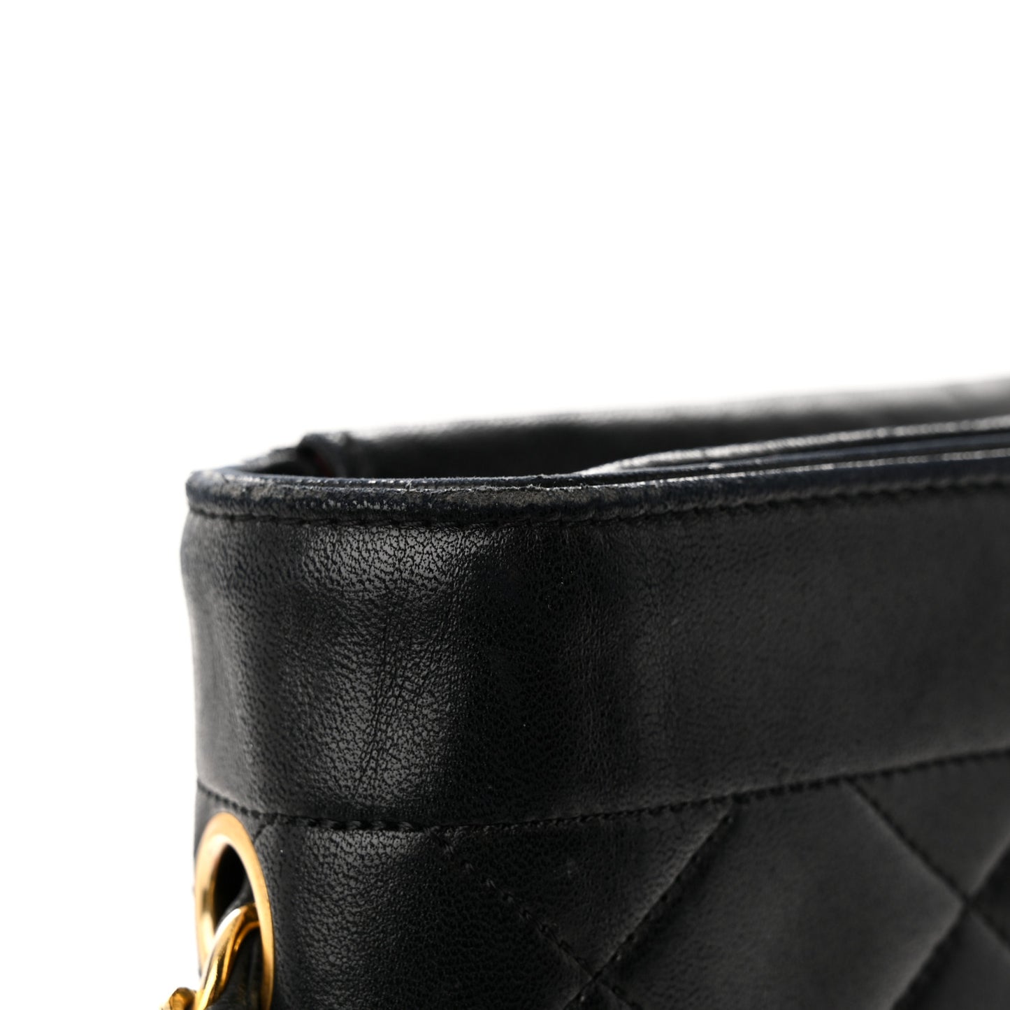 Lambskin Quilted Medium Single Flap Black