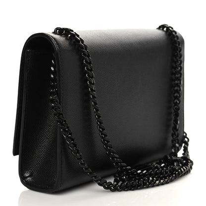 Saint Laurent Grain De Poudre Small Monogram Kate Satchel Black 3 of 6