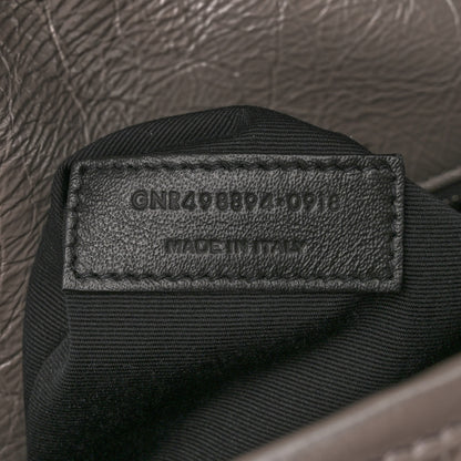 Saint Laurent Crinkled Calfskin Matelasse Monogram Medium Niki Chain Satchel Fog 7 of 10