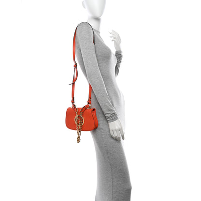 Gucci Roxy Calfskin Mini Blondie Chain Shoulder Flap Bag Deep Orange 3 of 11