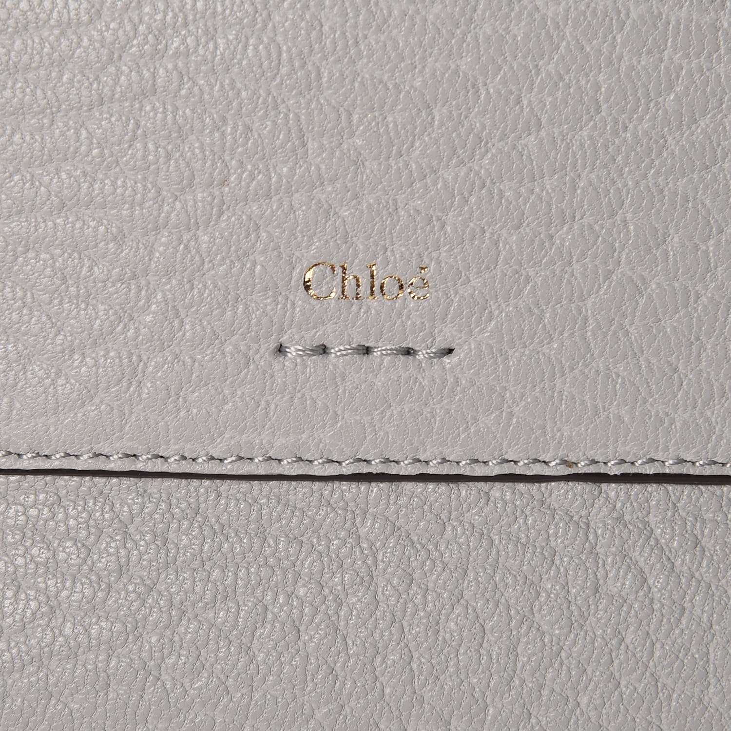 Chloe Grained Calfskin Drew Card Holder Airy Grey 6 of 8