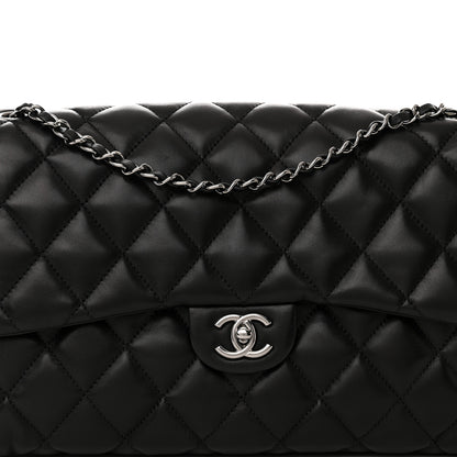 Chanel Lambskin Quilted Maxi Chanel 3 Flap Black 8 of 11