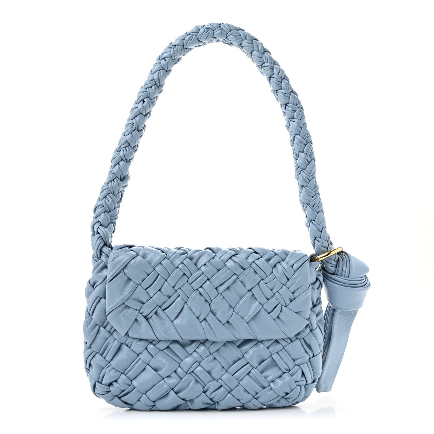 Calfskin Foulard Intreccio Kalimero Città Shoulder Bag Ice