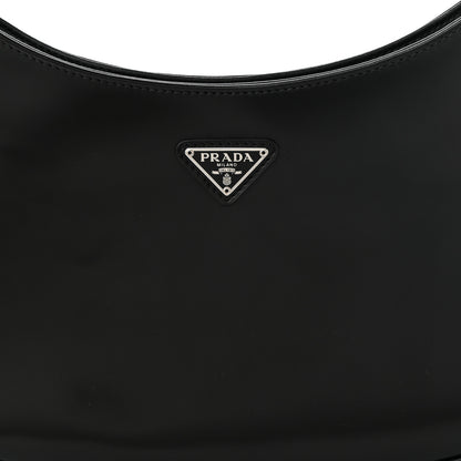 Prada Spazzolato Cleo Shoulder Bag Black 8 of 10