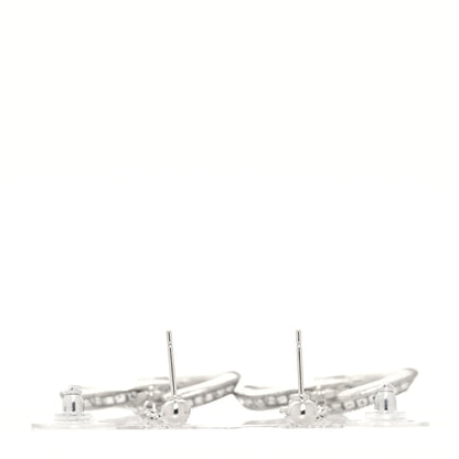 Chanel Baguette Crystal CC Drop Earrings Silver 3 of 4