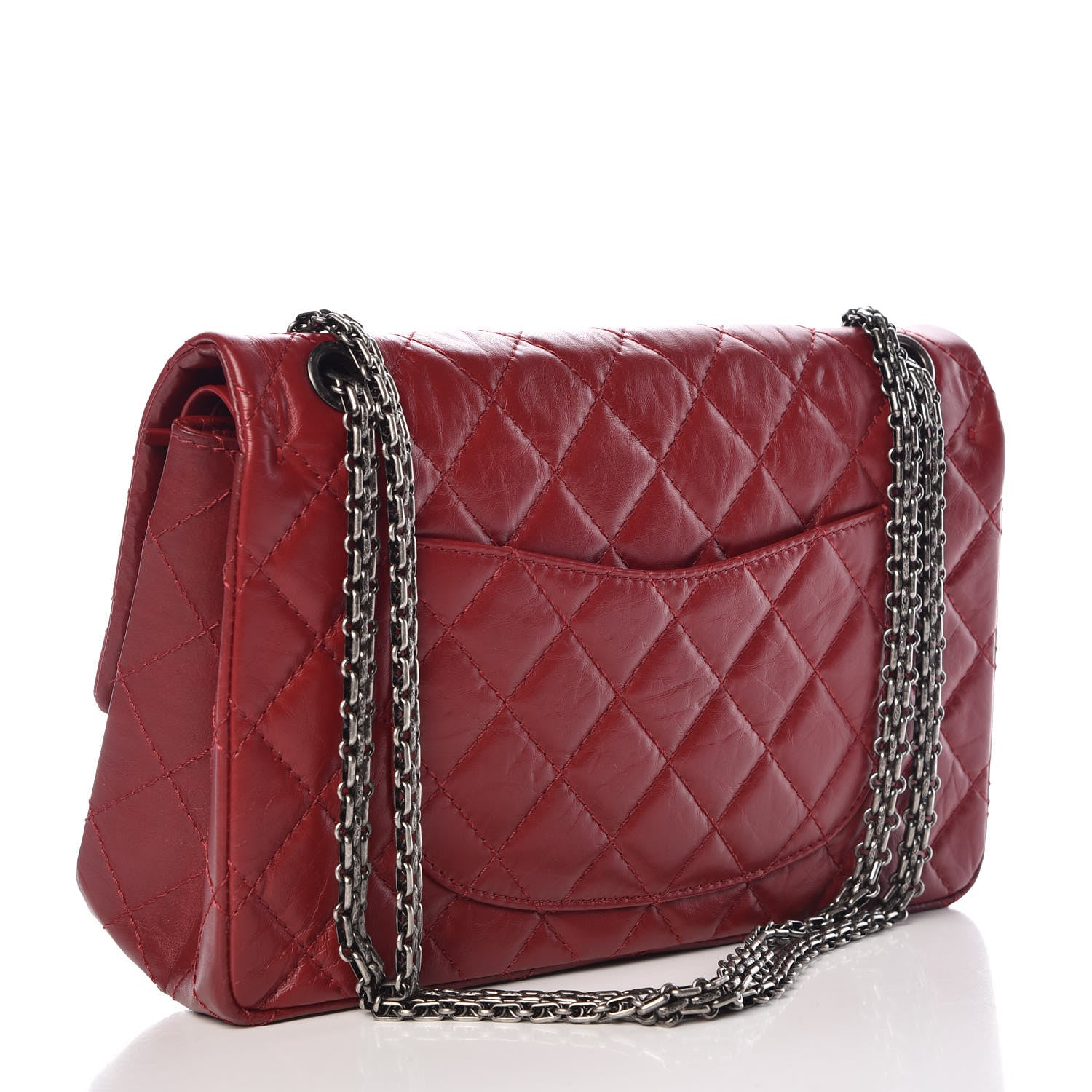 Chanel Aged Calfskin Quilted 2.55 Reissue 226 Flap Red 3 of 12
