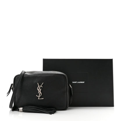 Saint Laurent Grained Lambskin Monogram Lou Camera Bag Black 11 of 11