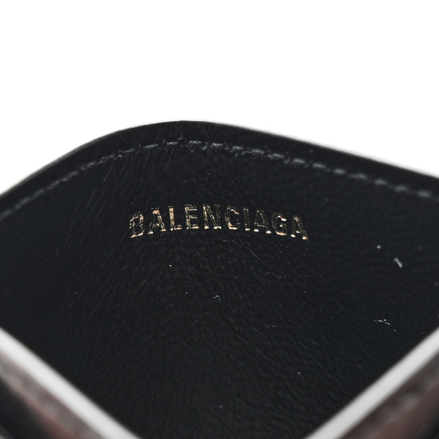 Balenciaga Calfskin Hourglass Card Holder Black 6 of 8