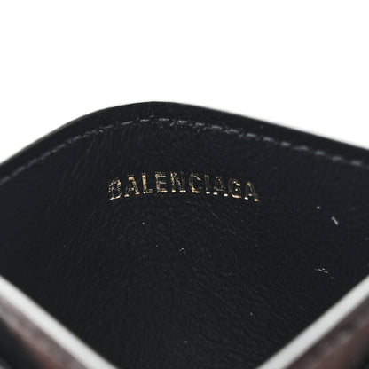 Balenciaga Calfskin Hourglass Card Holder Black 6 of 8