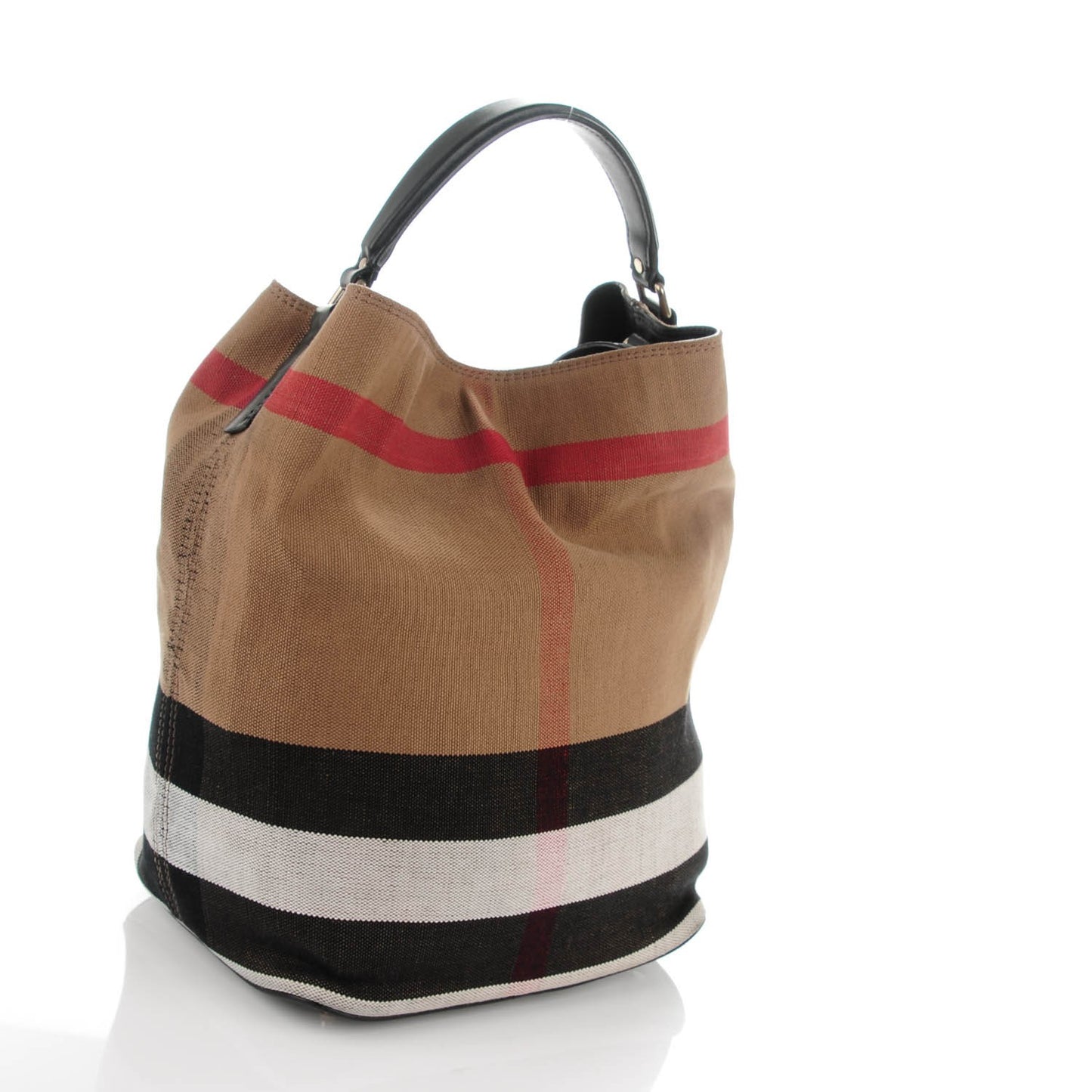 Canvas Mega Check Medium Susanna Hobo Black