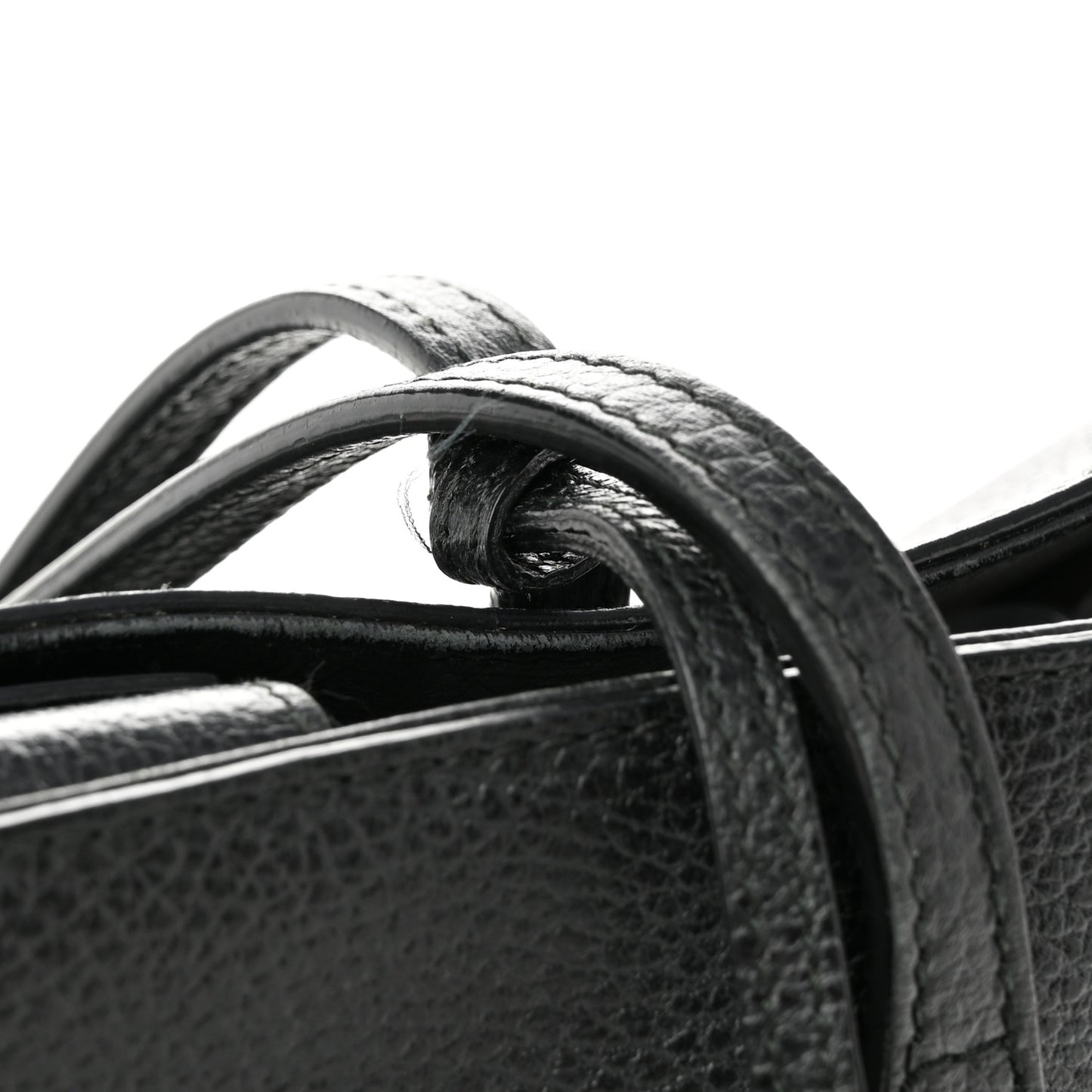 Pebbled Calfskin Medium Swing Tote Black