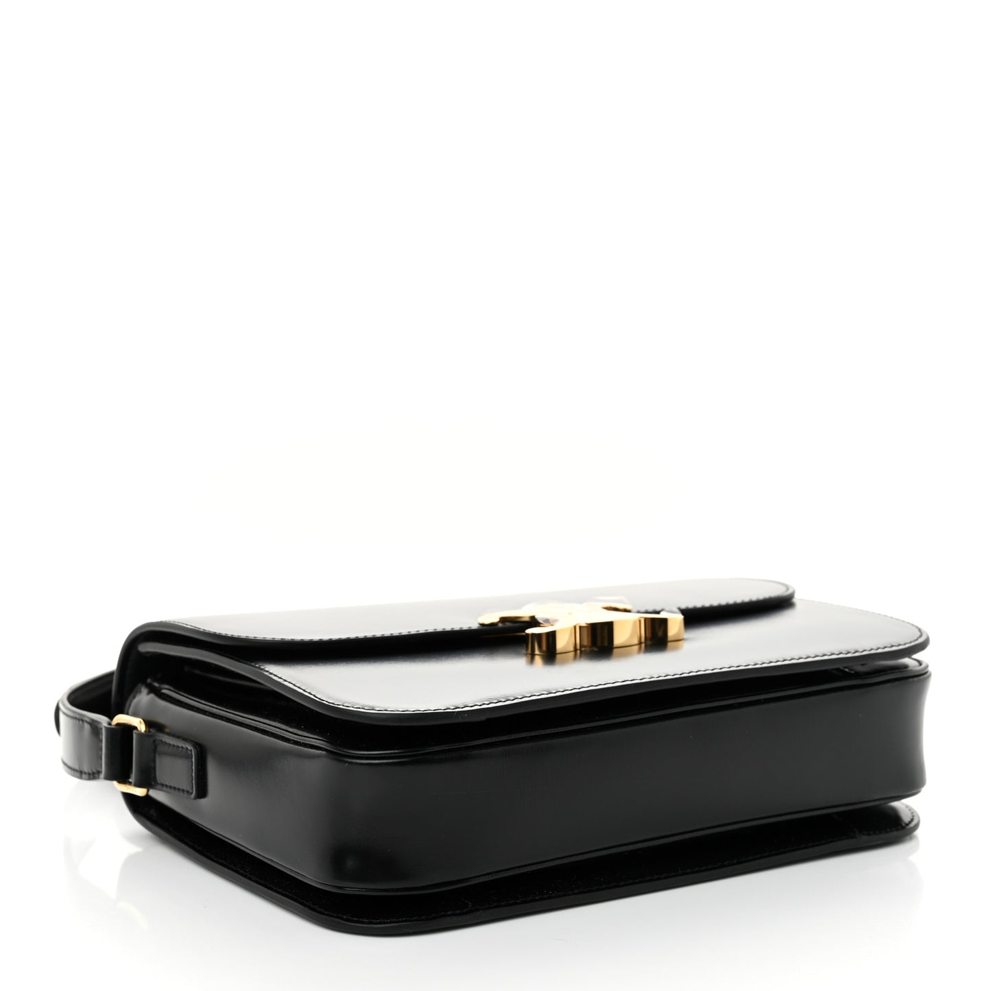 Shiny Calfskin Medium Triomphe Black