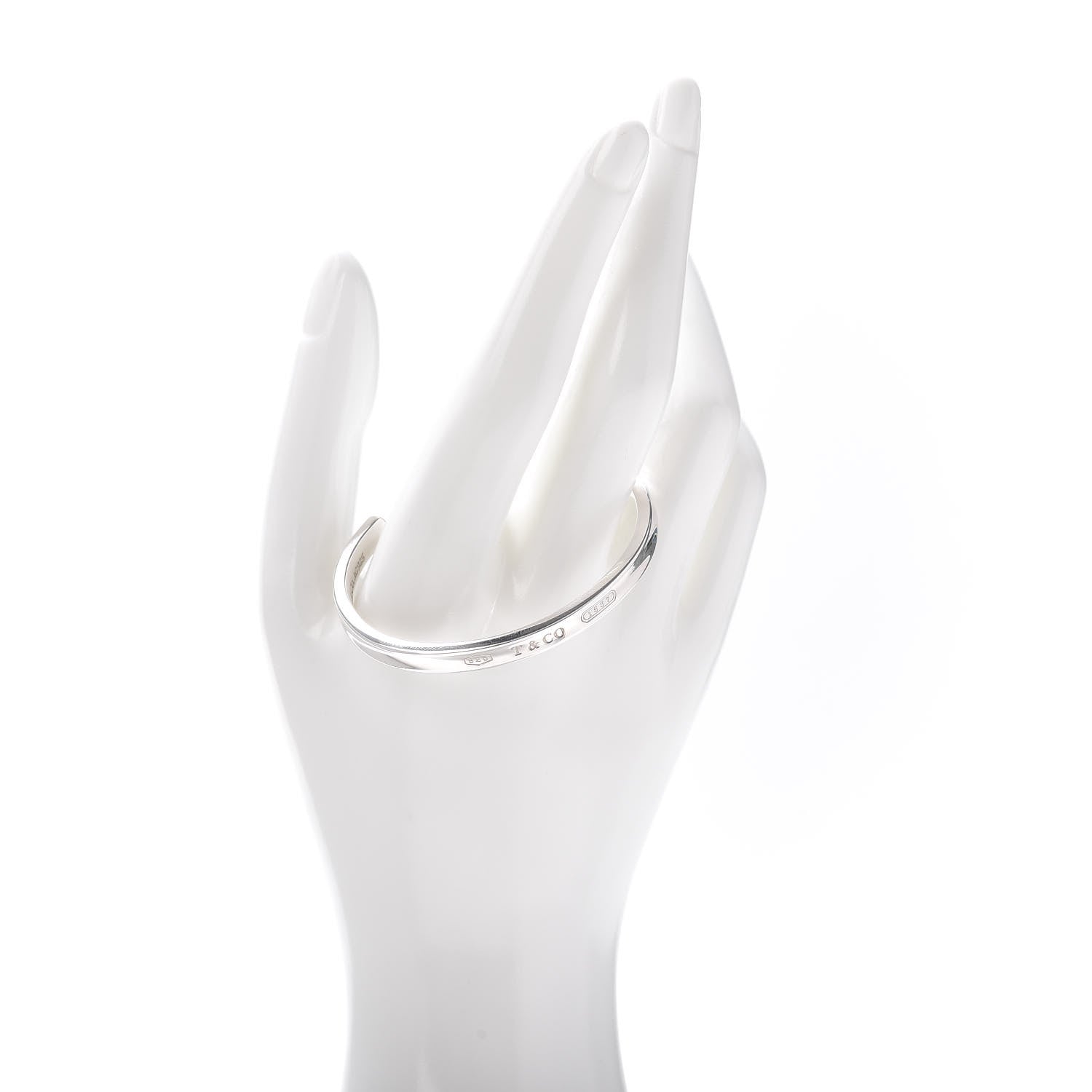 Tiffany Sterling Silver Narrow 1837 Cuff Bracelet 2 of 4