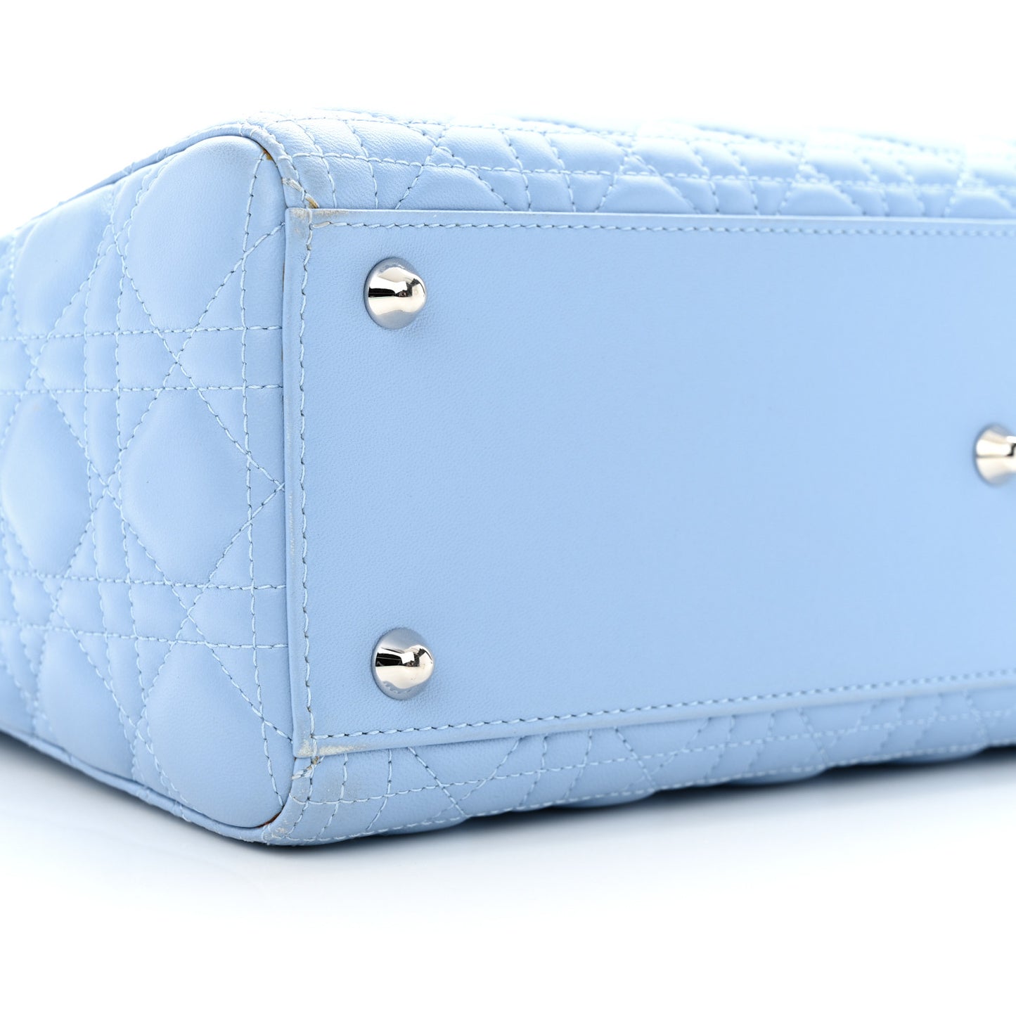 Lambskin Cannage Large Lady Dior Light Blue