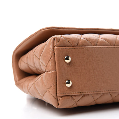 Chanel Caviar Quilted Mini Coco Handle Flap Brown 7 of 11