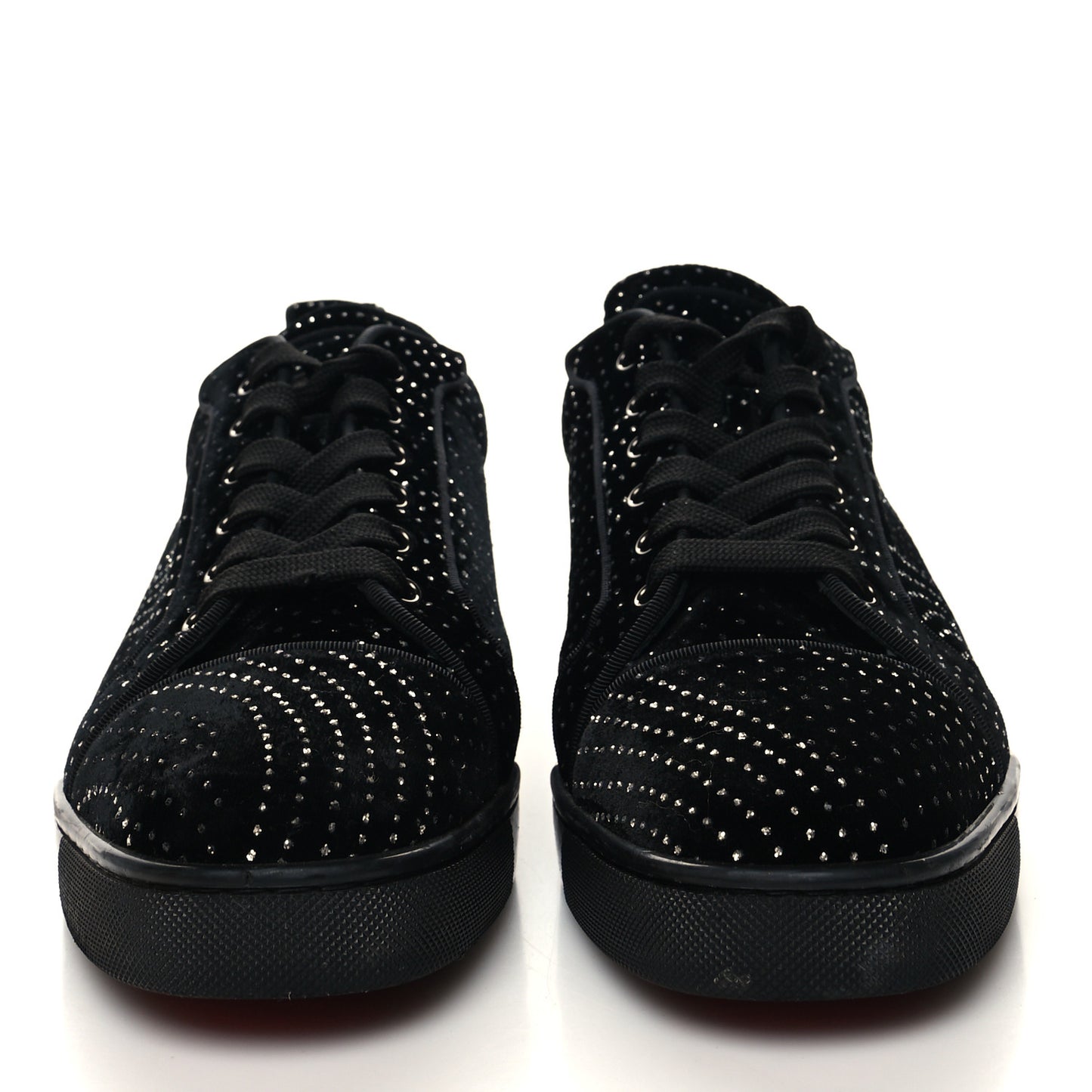 Velvet River Crystal Mens Louis Junior Orlato Flat Sneakers 40 Black Silver