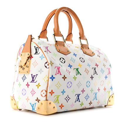 Louis Vuitton Monogram Multicolor Speedy 30 White 2 of 4