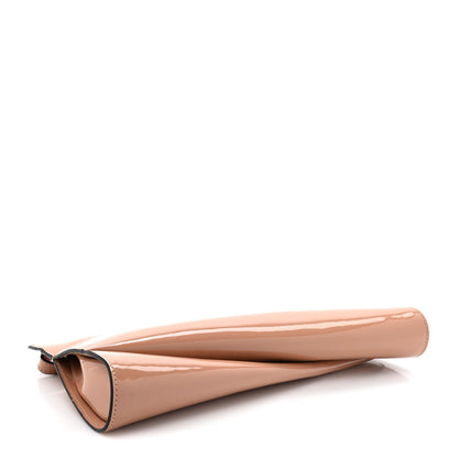 Christian Louboutin Patent Loubi Twist Zip Clutch Bag Nude 4 of 8
