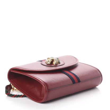 Gucci Textured Calfskin Web Rajah Slim Flap Shoulder Bag Romantic Cherry 3 of 8