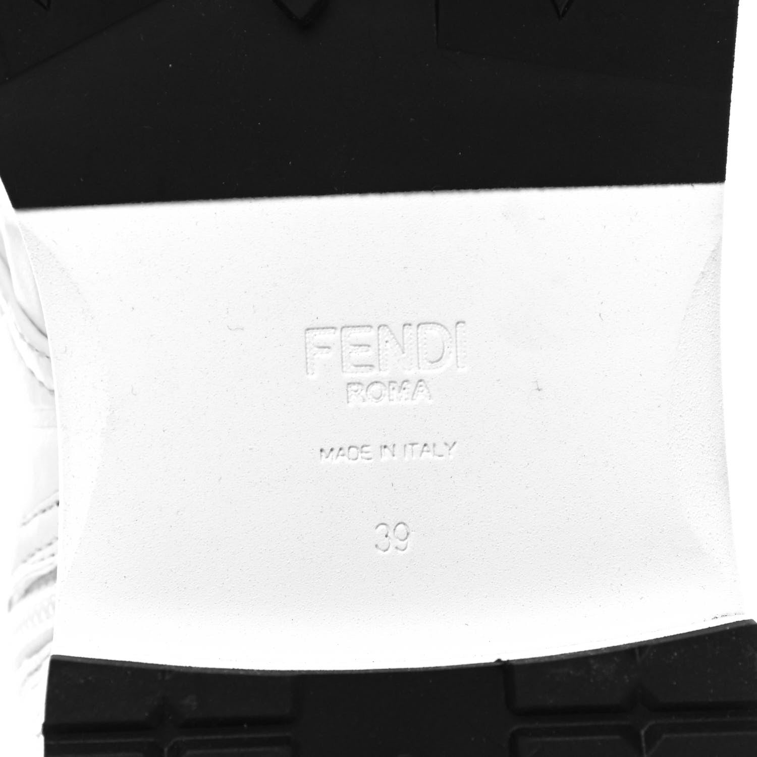 Fendi Nappa FF Embossed Womens Biker Boots 39 Snow 6 of 8