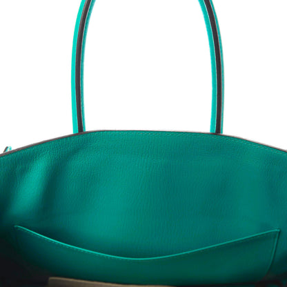 Hermes Taurillon Clemence Birkin 30 Bleu Paon 16 of 18