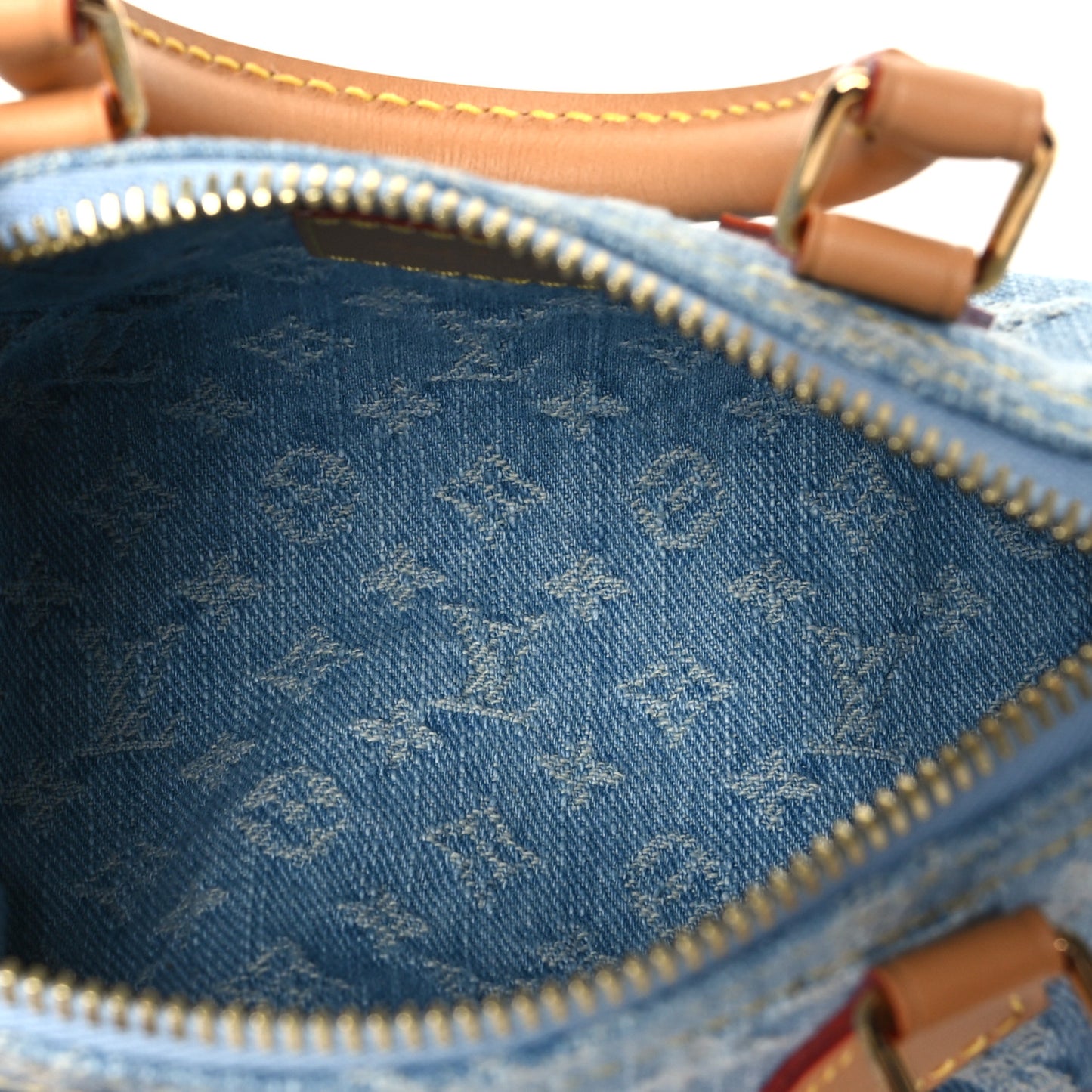 Monogram Denim Nano Speedy Sky Blue