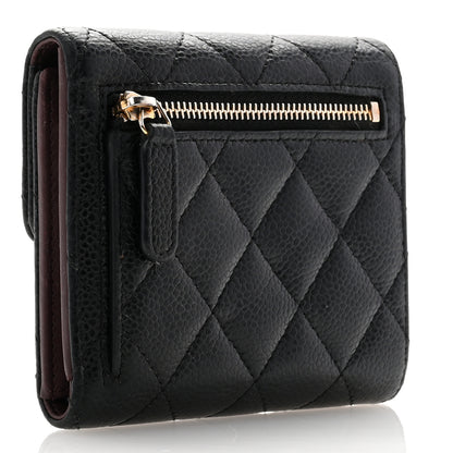 Chanel Caviar Quilted Compact Flap Wallet Black 3 of 10