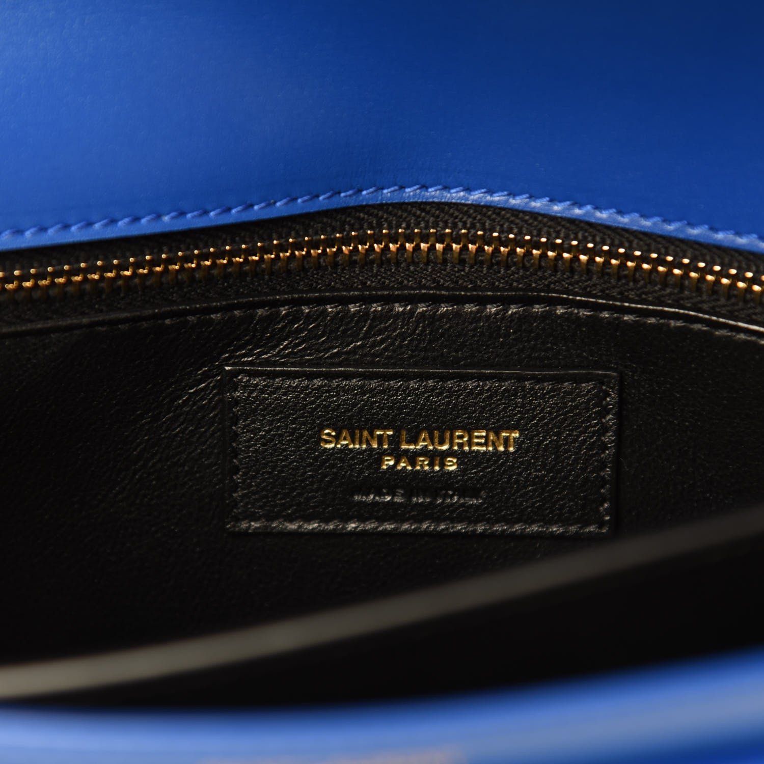 Saint Laurent Smooth Calfskin Monogram Cassandra Clasp Bag Blue Majorelle 9 of 11