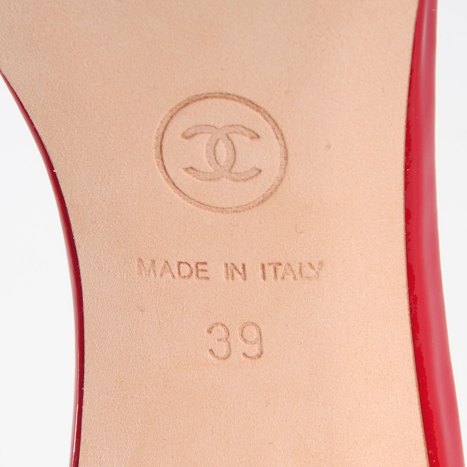 Chanel Patent Leather CC Mules 39 Rouge 5 of 5