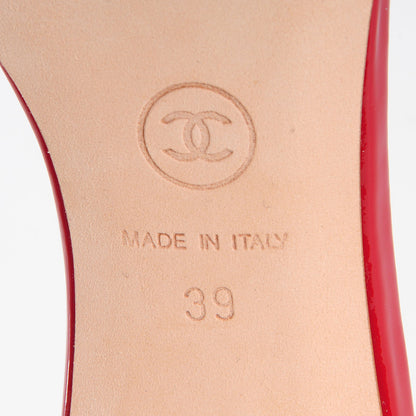 Chanel Patent Leather CC Mules 39 Rouge 5 of 5