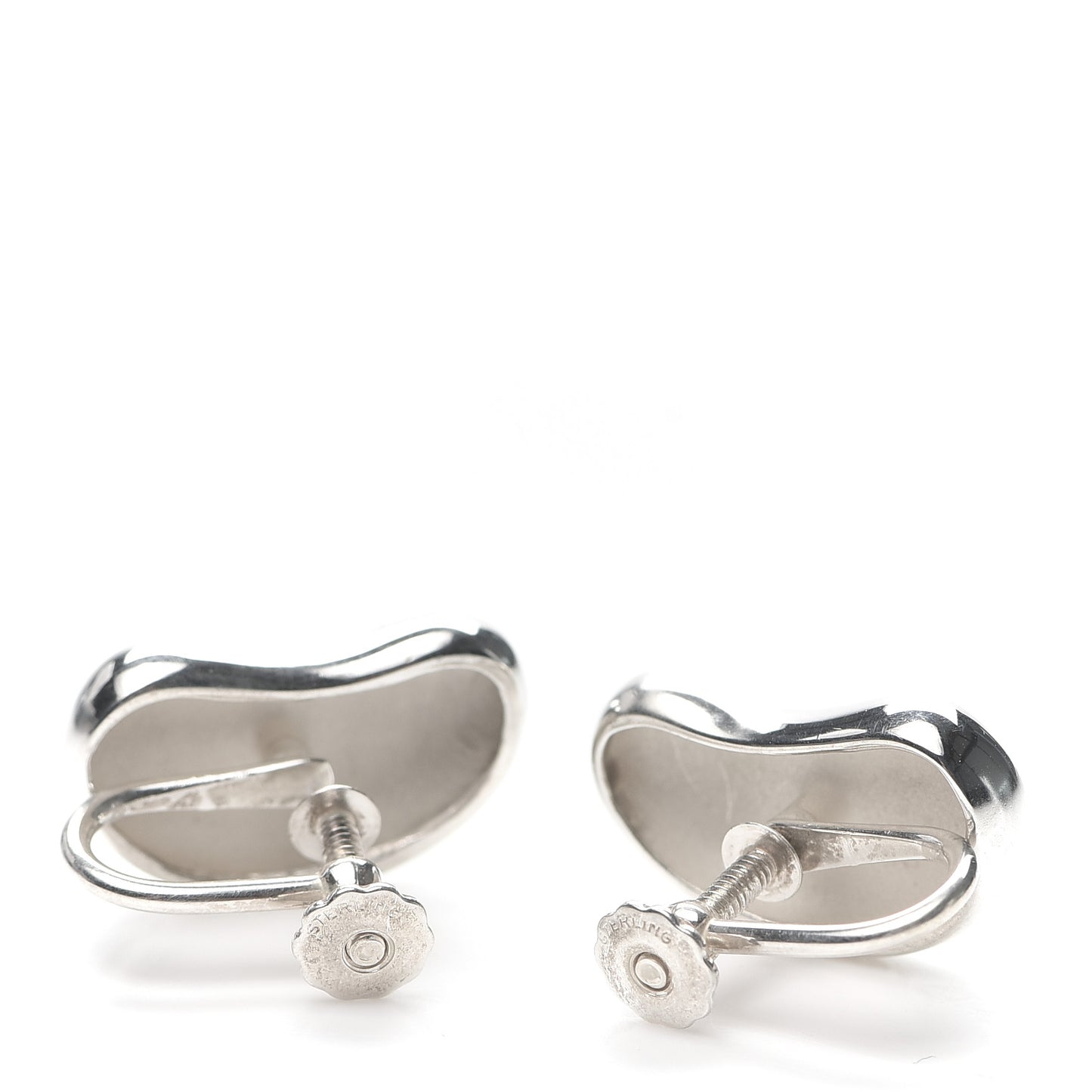 Sterling Silver Elsa Peretti Bean Screw-Back Earrings