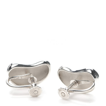 Tiffany Sterling Silver Elsa Peretti Bean Screw-Back Earrings 3 of 5