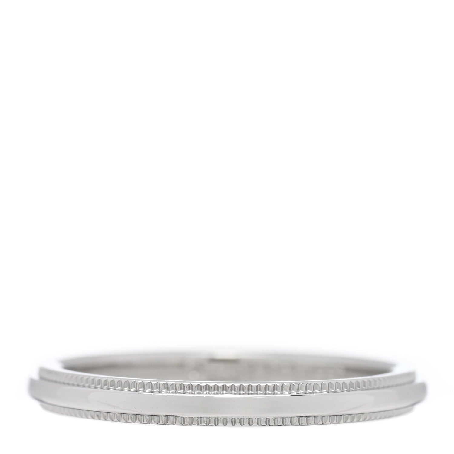 Tiffany Platinum 2mm Milgrain Wedding Band Ring 49 5 1 of 4