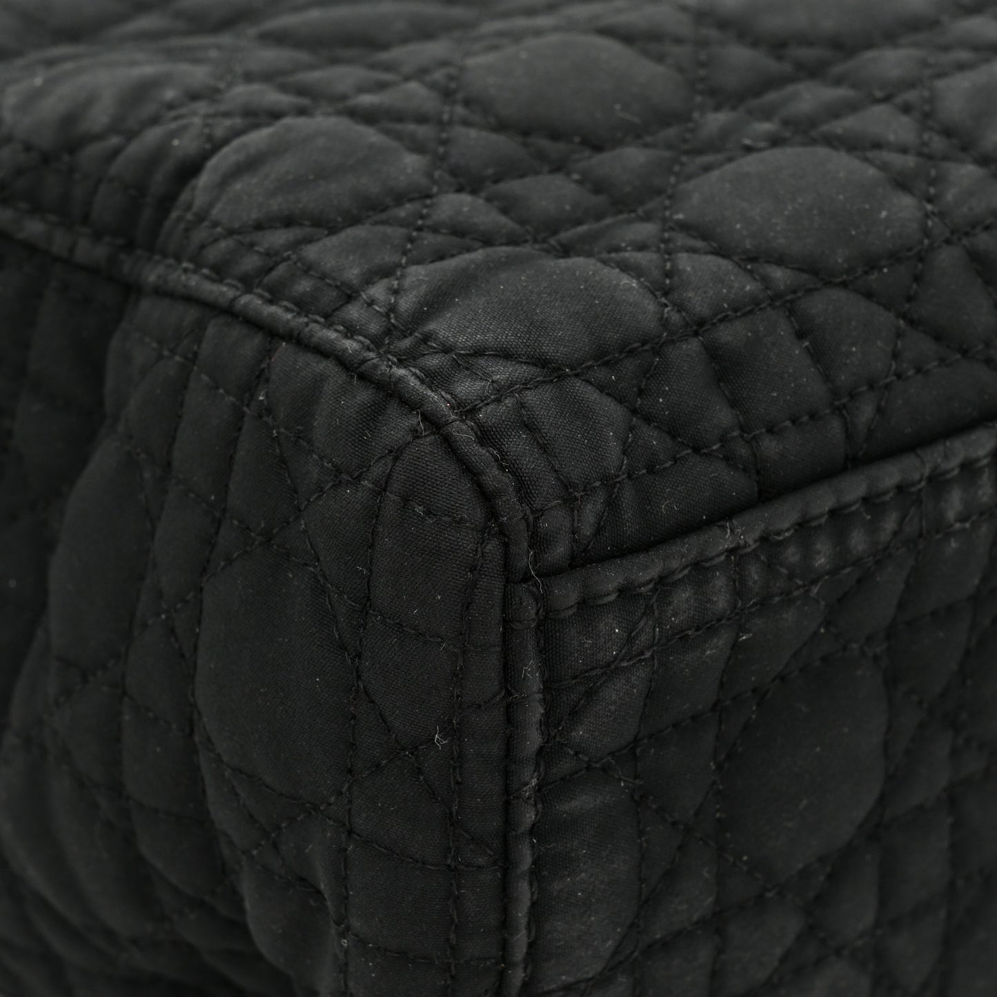 Nylon Cannage Mini Lady Dior Black