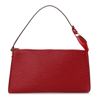 Louis Vuitton Epi Pochette Accessories 24 Castillan Red 1 of 11