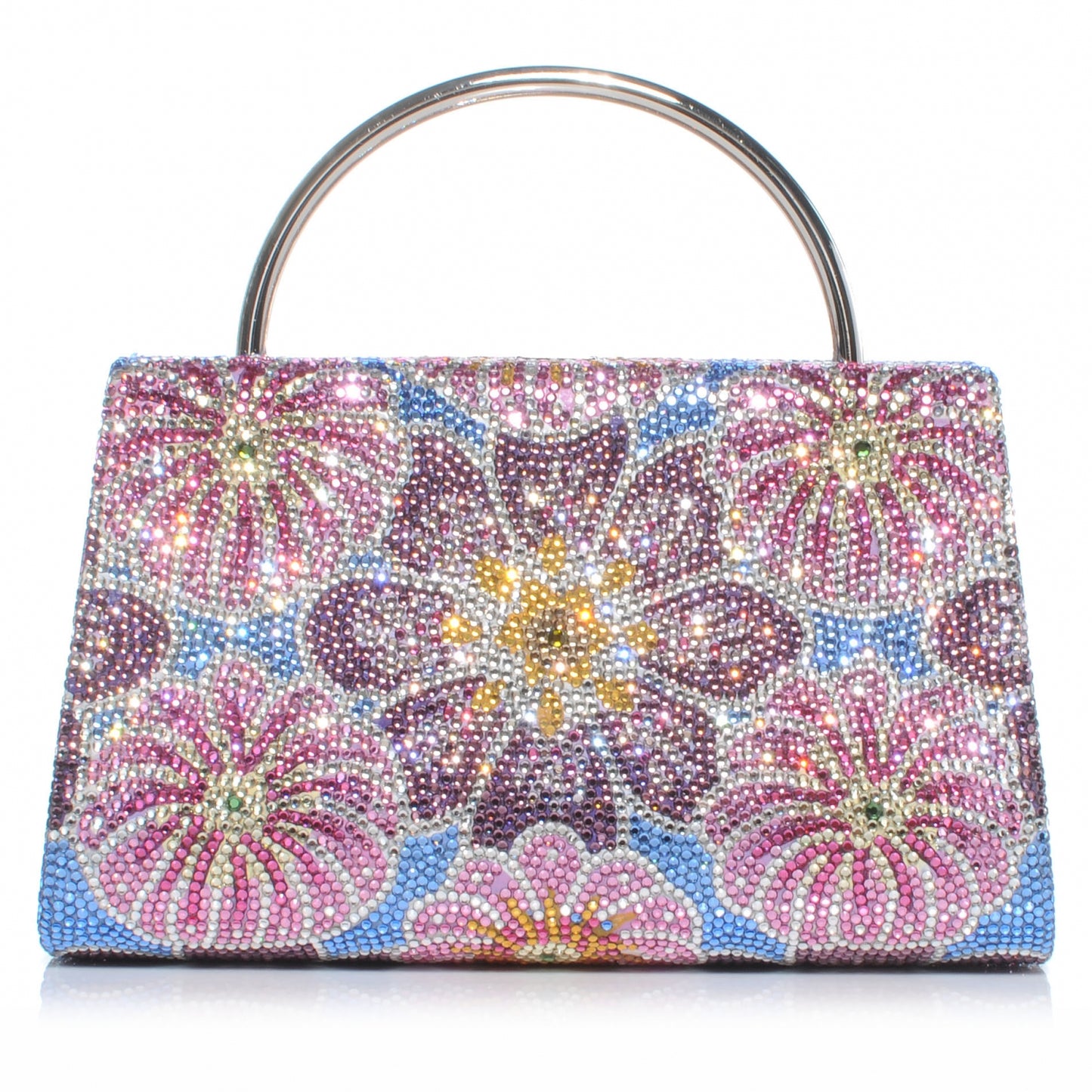 Crystal Floral Evening Clutch Bag