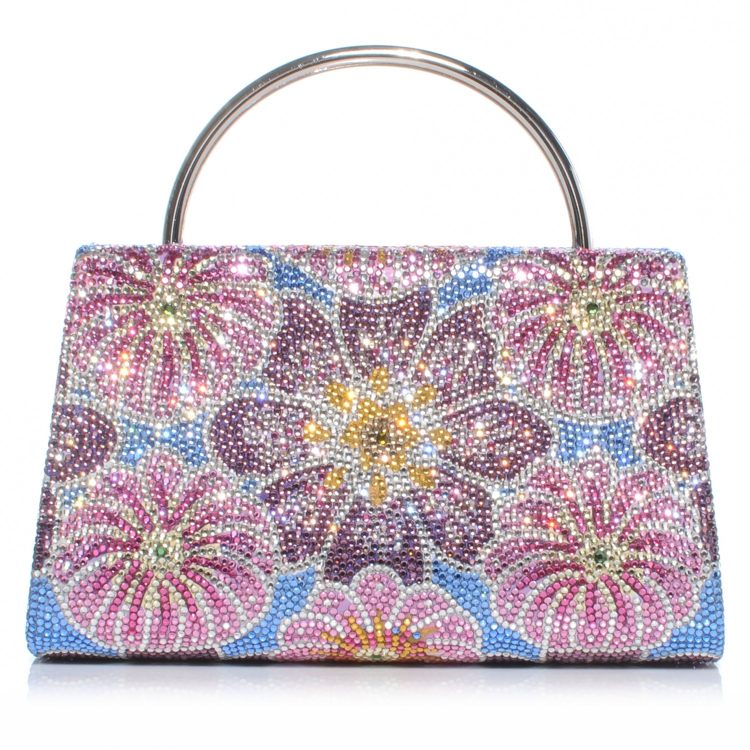 Judith Leiber Crystal Floral Evening Clutch Bag 1 of 7