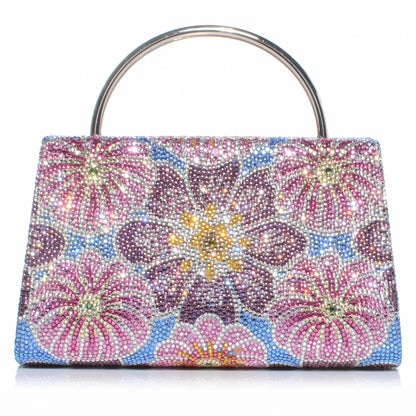 Judith Leiber Crystal Floral Evening Clutch Bag 1 of 7