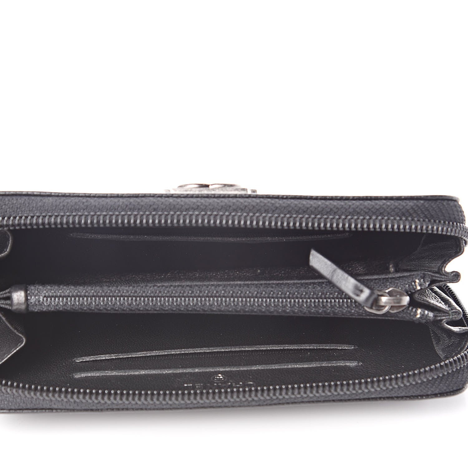 Chanel Caviar Quilted Small Boy Zip Around Wallet Black 5 of 10