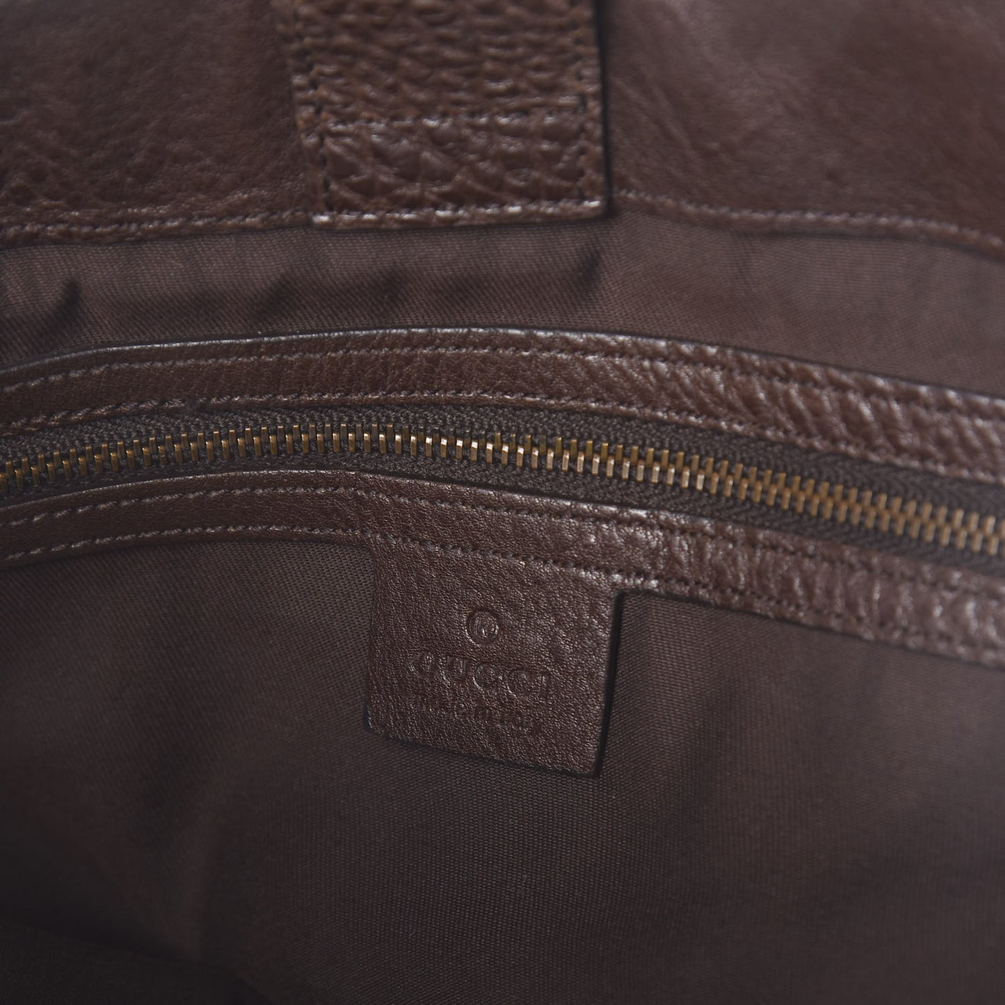 Monogram Medium Interlocking Icon Tote Dark Brown