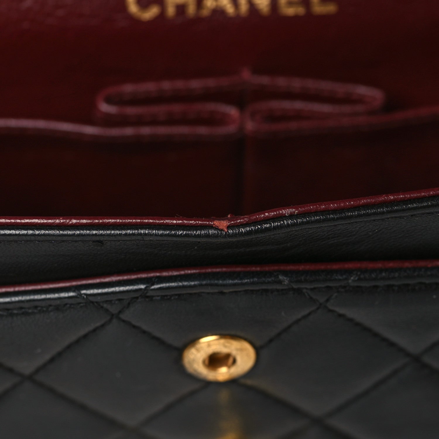 Chanel Lambskin Quilted Medium Double Flap Black 11 of 12