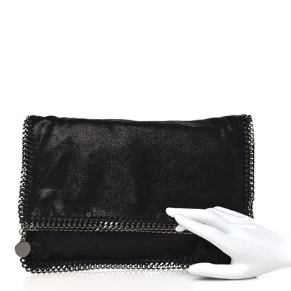 Stella McCartney Shaggy Deer Falabella Fold Over Clutch Black 3 of 8