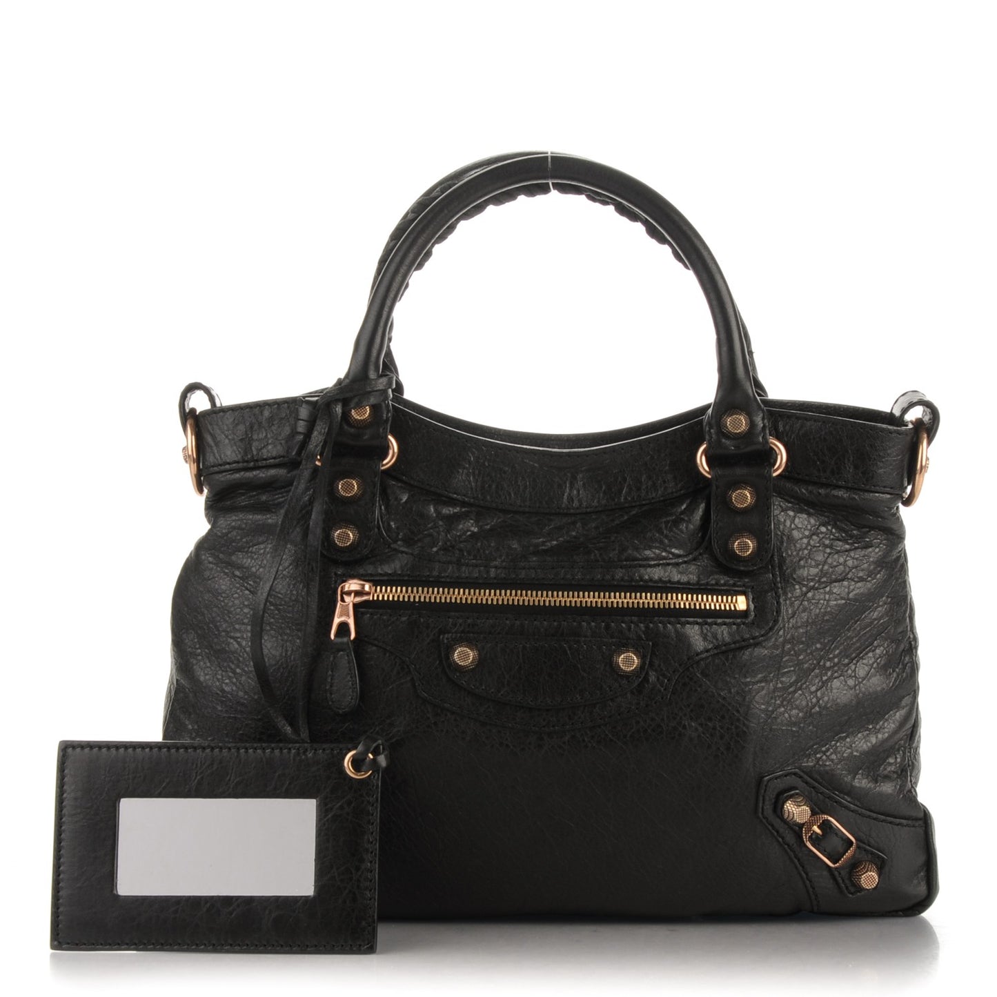 Agneau Giant 12 Rose Gold Hardware Town Black