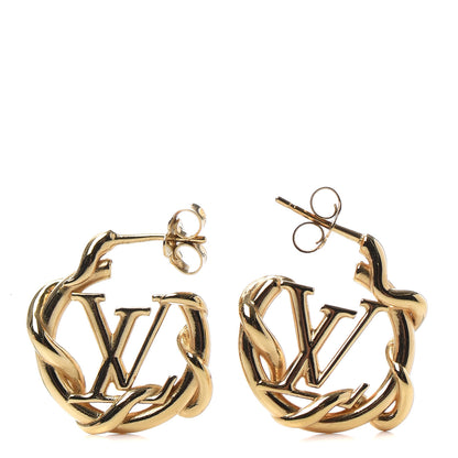Louis Vuitton Garden Louise Hoop Earrings Gold 1 of 3