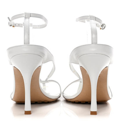 Bottega Veneta Lambskin Stretch Multi Strap 90mm Sandals 39.5 Optic White 6 of 14