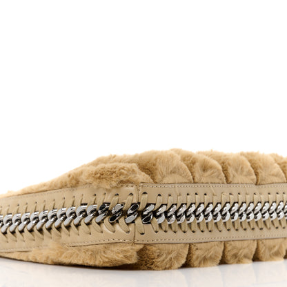Stella McCartney STELLA MCCARTNEY Eco Fur Mini Striped Shoulder Bag Camel 9 of 10