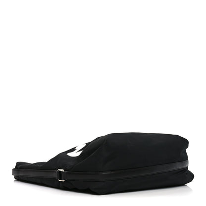 Alexander McQueen Nylon Graffiti Logo The Bundle Tote Black White 6 of 17